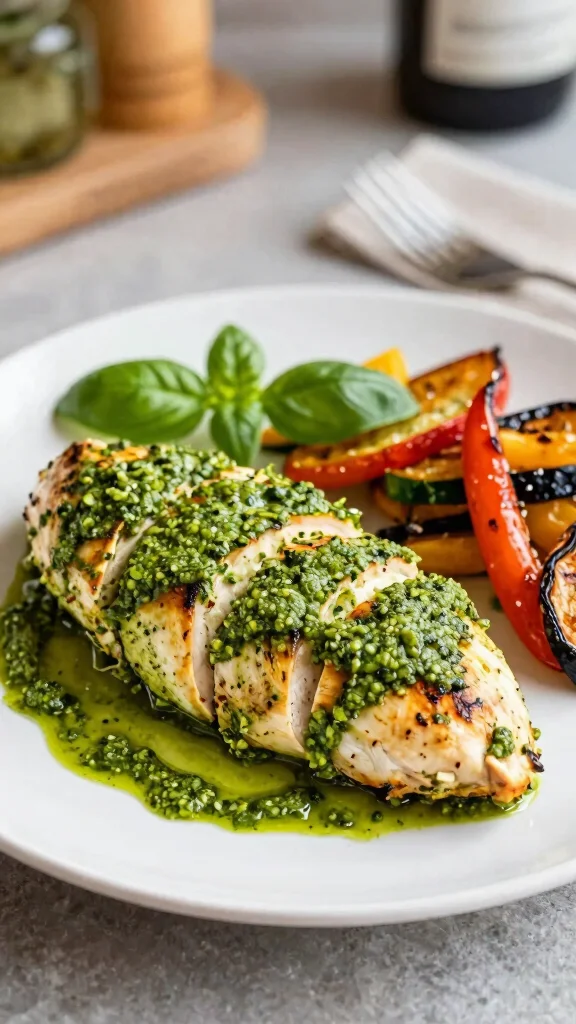 15 Baked Chicken Breast Recipes for the Oven That Stay Juicy Every Time - 13. Pesto Chicken Breast