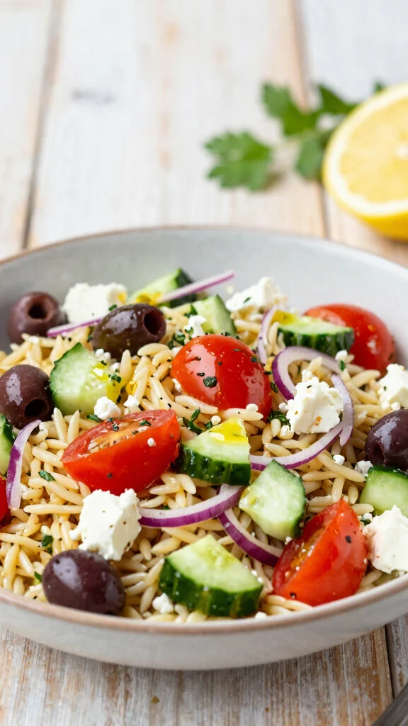15 Cold Pasta Salad Recipes Perfect for Picnics, Potlucks, and Meal Prep - 1. Mediterranean Orzo Salad