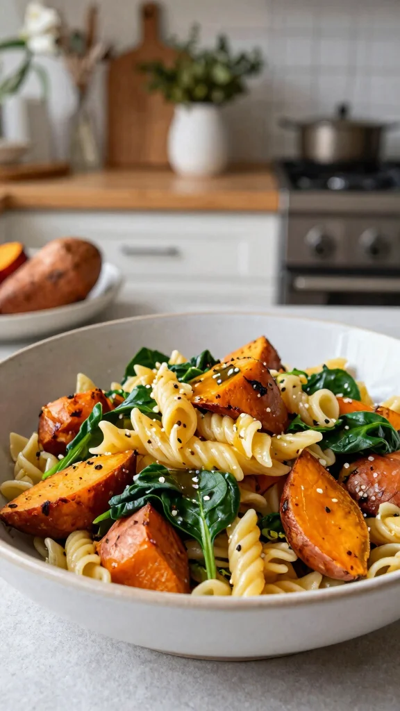 15 Cold Pasta Salad Recipes Perfect for Picnics, Potlucks, and Meal Prep - 15. Sweet Potato Pasta Salad