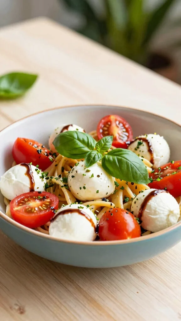 15 Cold Pasta Salad Recipes Perfect for Picnics, Potlucks, and Meal Prep - 2. Caprese Pasta Salad