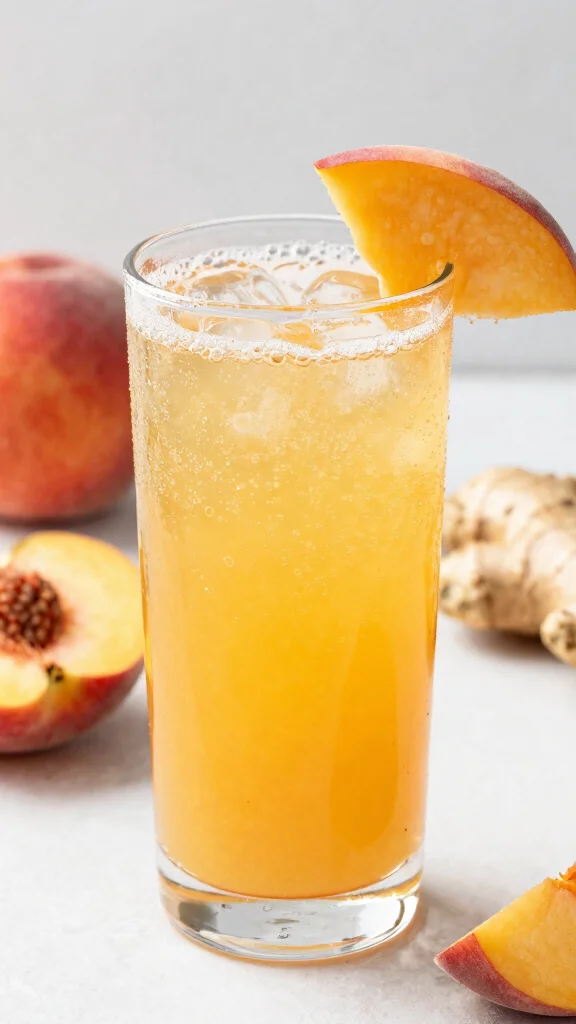 15 Healthy Juice Recipes: Fresh, Energizing Drinks You Can Make at Home - 9. Ginger Peach Fizz