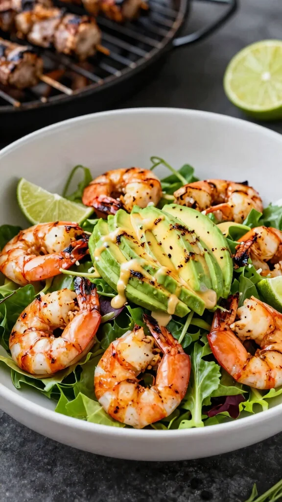 15 Salads for Dinner: Fresh, Filling Recipes That Eat Like a Full Meal - 10. Grilled Shrimp & Avocado Salad