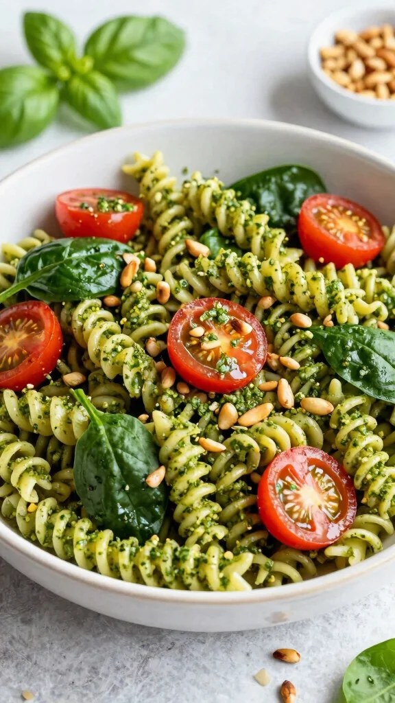 15 Salads for Dinner: Fresh, Filling Recipes That Eat Like a Full Meal - 15. Pesto Pasta Salad