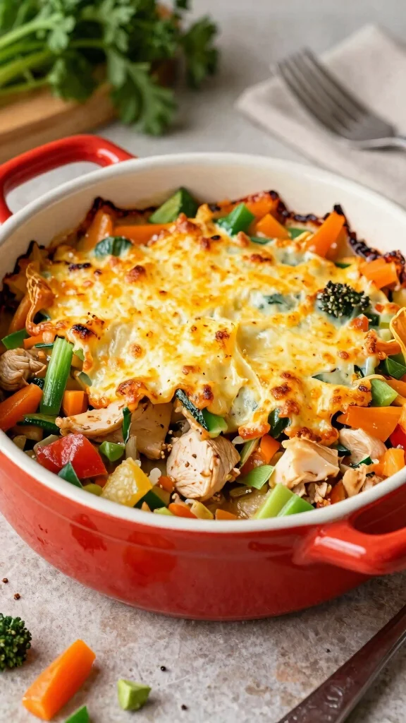 16 Cozy Chicken Casserole Recipes for Dinner That Practically Cook Themselves - 6. One-Pot Chicken and Vegetable Casserole