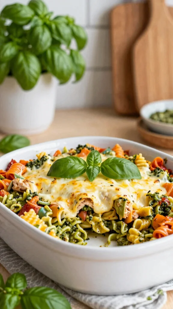 16 Cozy Chicken Casserole Recipes for Dinner That Practically Cook Themselves - 8. Pesto Chicken Casserole