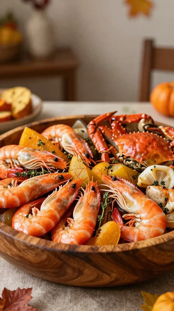 17 Aesthetic Seafood Boil Recipes & Stunning Serving Ideas for Your Next Feast - 11. Harvest Seafood Boil with Root Vegetables