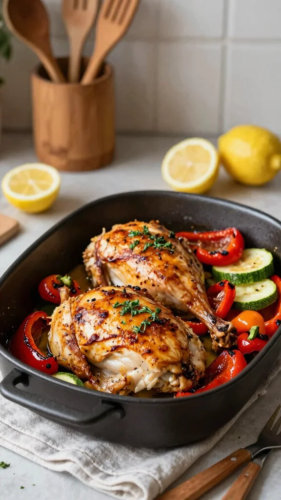 17 Fast, Easy Dinner Recipes for Family Nights (Ready in 30 Minutes or Less) - 1. One-Pan Lemon Garlic Chicken