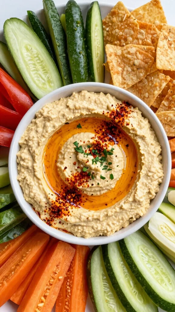17 Hot Dip Recipes That Will Be the First Thing Gone at Every Party - 17. Spicy Hummus Dip