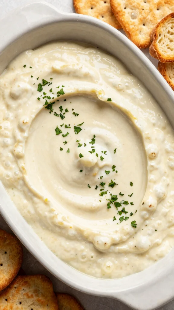 17 Hot Dip Recipes That Will Be the First Thing Gone at Every Party - 8. Creamy Parmesan Garlic Dip
