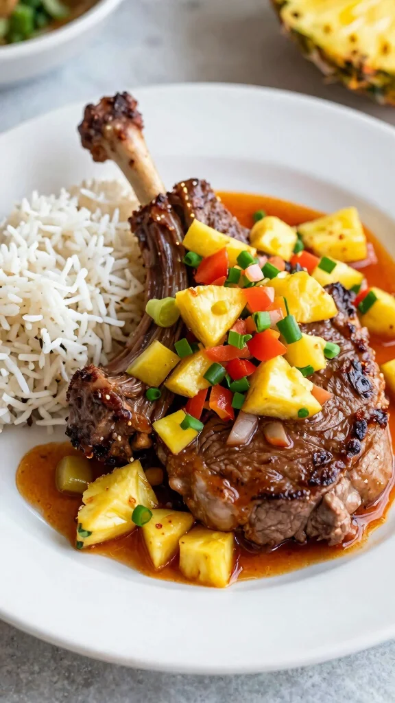 17 Lamb Leg Steak Recipes That Turn Any Night into a Special Occasion - 14. Sweet and Sour Lamb Leg Steak with Pineapple Salsa