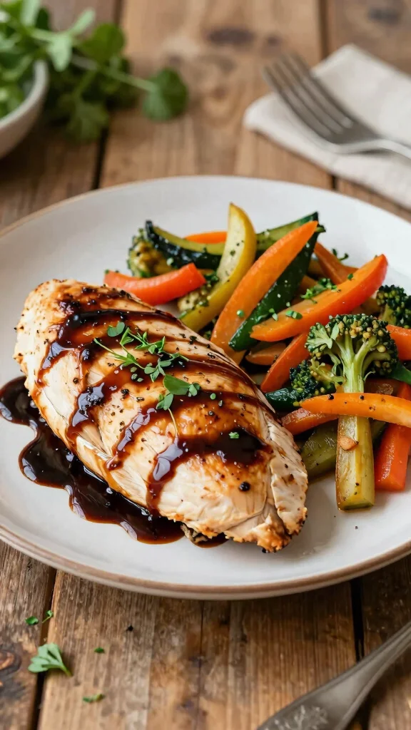18 Easy Recipes with Chicken Breast for Quick, High-Protein Meals - 18. Balsamic Chicken with Veggies