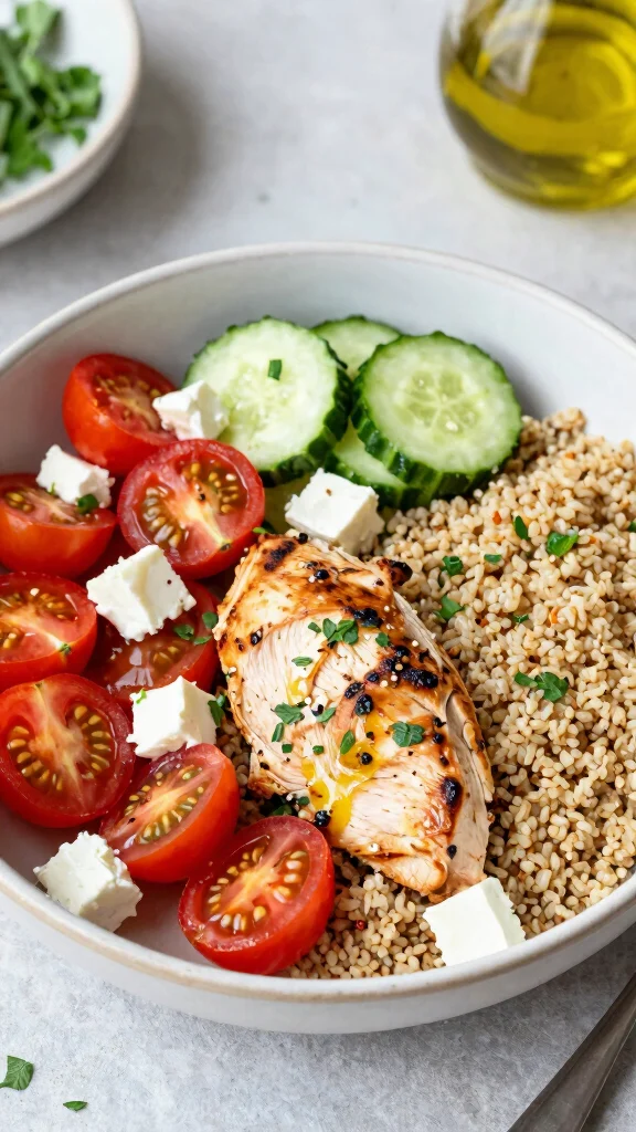 18 Healthy Crock Pot Meals You Can Set, Forget and Feel Great About - 12. Greek Chicken Quinoa Bowl