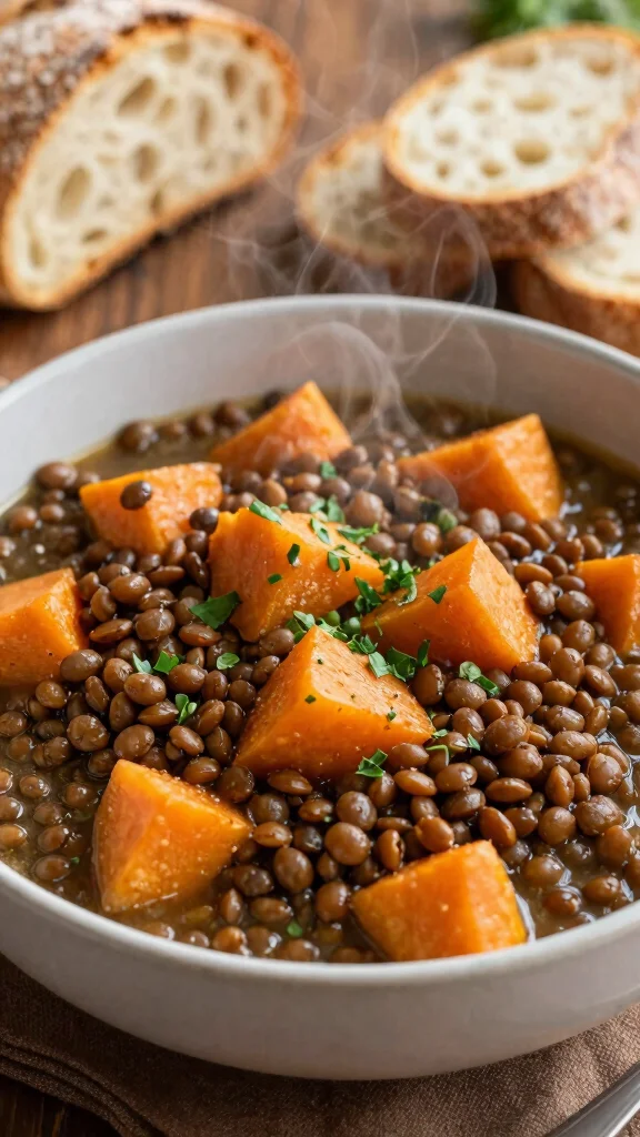 18 Healthy Crock Pot Meals You Can Set, Forget and Feel Great About - 15. Lentil and Sweet Potato Stew