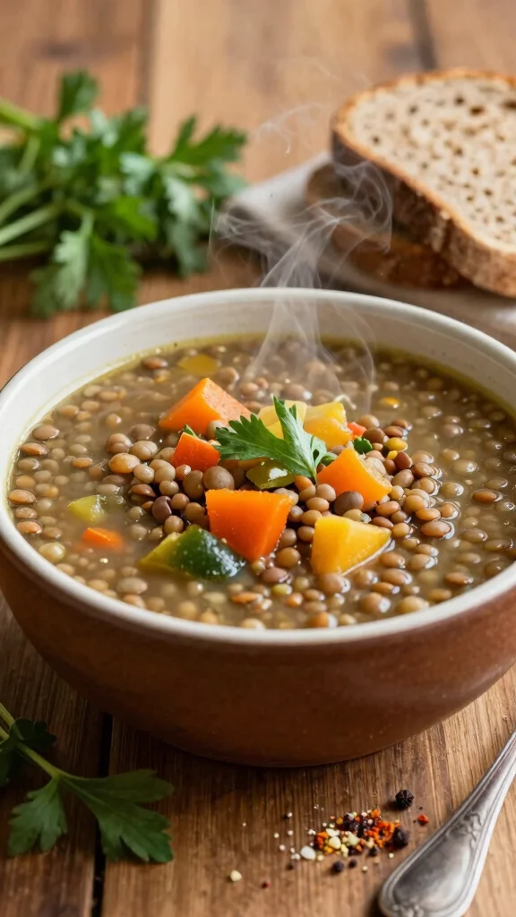 18 Healthy Crock Pot Meals You Can Set, Forget and Feel Great About - 2. Hearty Vegetable Lentil Soup