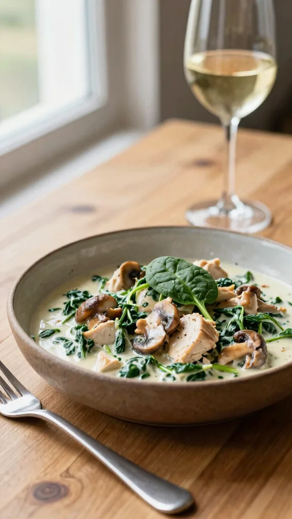 19 Chicken Breast Recipes for Dinner That Are Anything but Boring - 2. Creamy Spinach and Mushroom Chicken