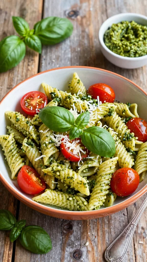 19 Easy Salad Recipes You’ll Crave Every Day (Not Just as a Side) - 10. Pesto Pasta Salad