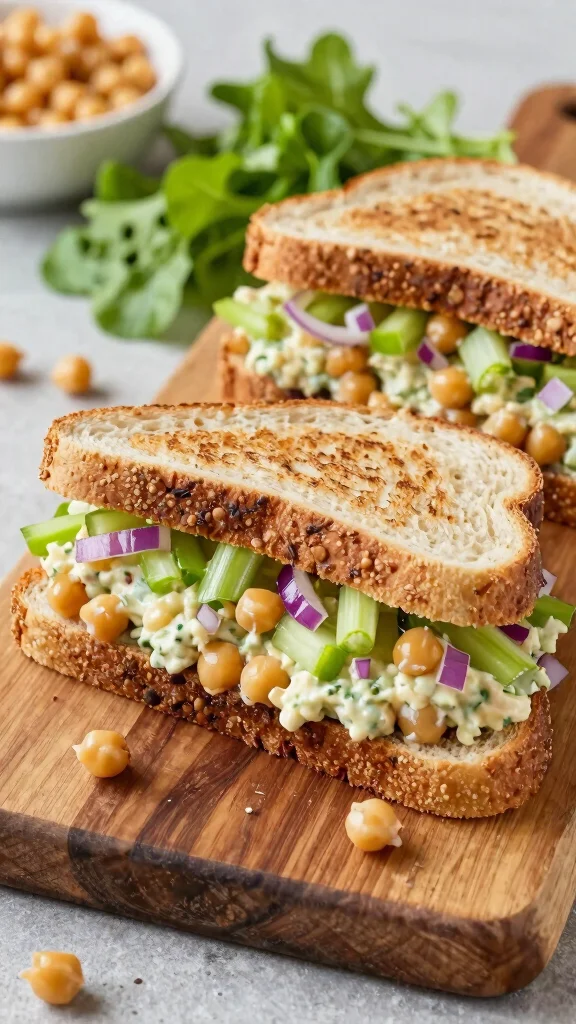 19 Easy Salad Recipes You’ll Crave Every Day (Not Just as a Side) - 16. Chickpea Salad Sandwich