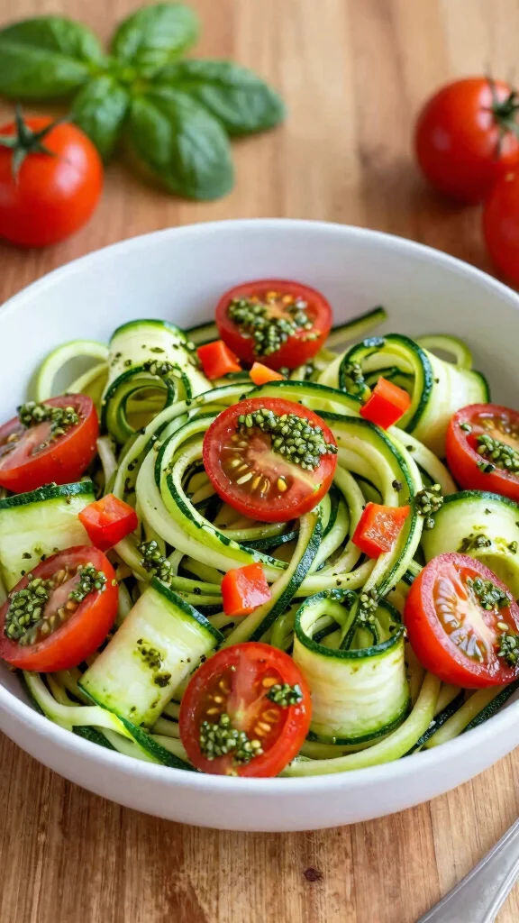19 Easy Salad Recipes You’ll Crave Every Day (Not Just as a Side) - 17. Zucchini Noodle Salad
