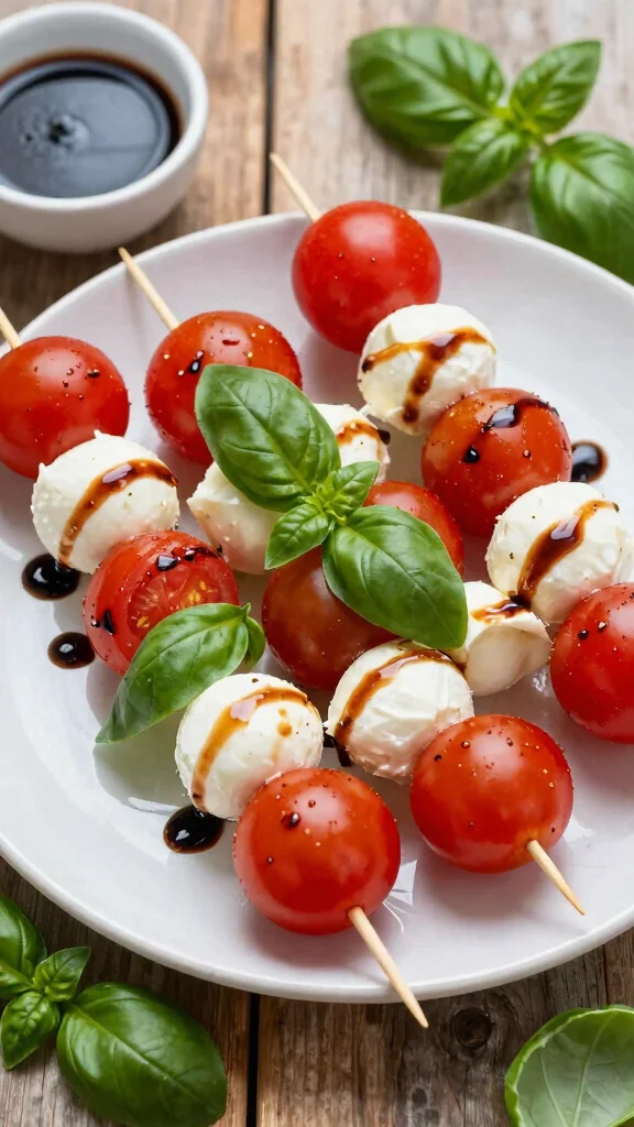 19 Easy Salad Recipes You’ll Crave Every Day (Not Just as a Side) - 5. Caprese Salad Skewers