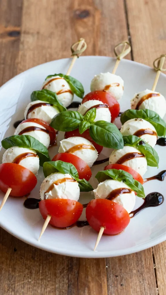 19 Healthy Salad Recipes That Are Fresh, Colorful and Actually Satisfying - 11. Caprese Salad Skewers