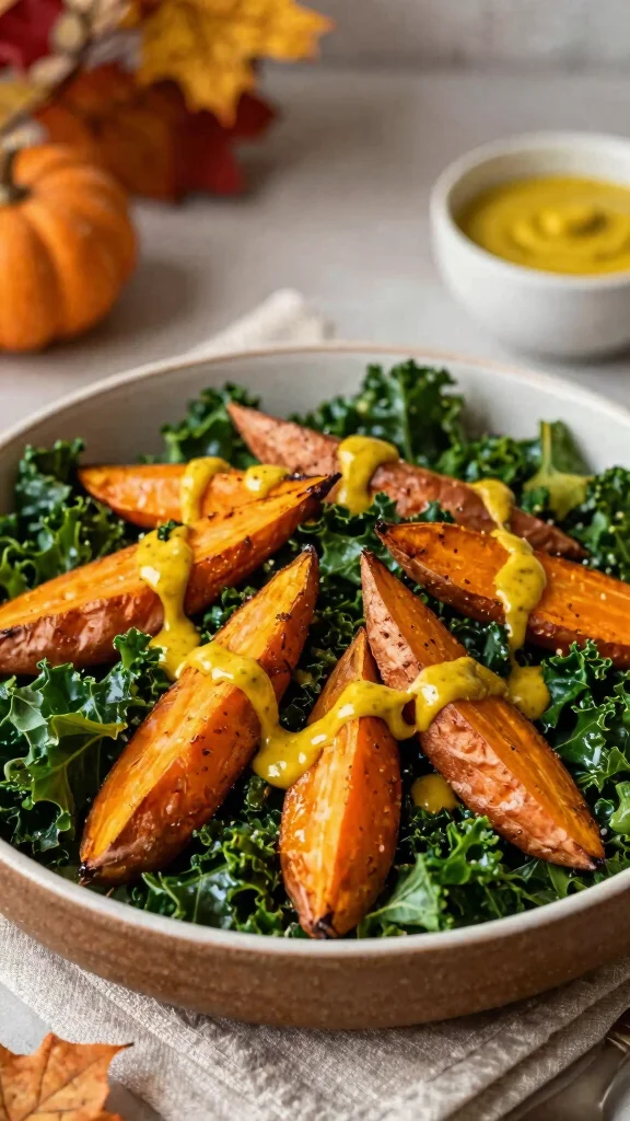19 Healthy Salad Recipes That Are Fresh, Colorful and Actually Satisfying - 12. Roasted Sweet Potato & Kale Salad