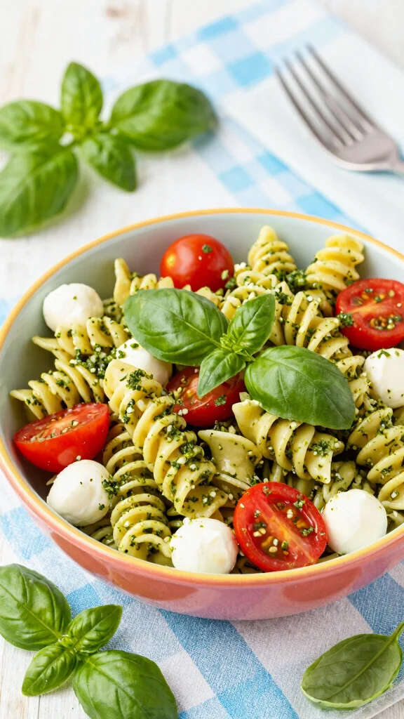 19 Healthy Salad Recipes That Are Fresh, Colorful and Actually Satisfying - 13. Pesto Pasta Salad