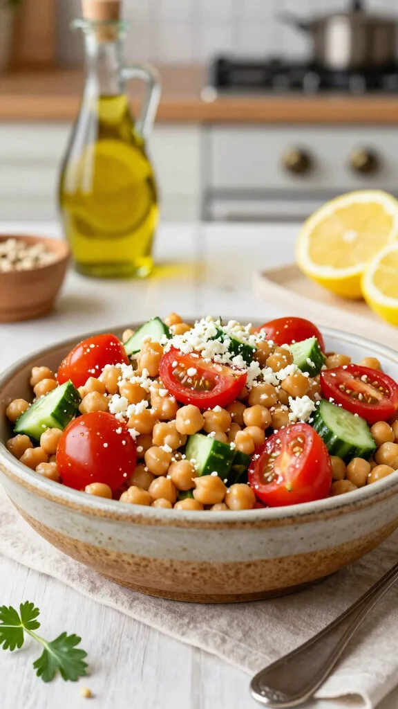 19 Healthy Salad Recipes That Are Fresh, Colorful and Actually Satisfying - 3. Mediterranean Chickpea Salad