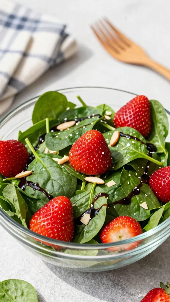 19 Healthy Salad Recipes That Are Fresh, Colorful and Actually Satisfying - 5. Spinach and Strawberry Salad