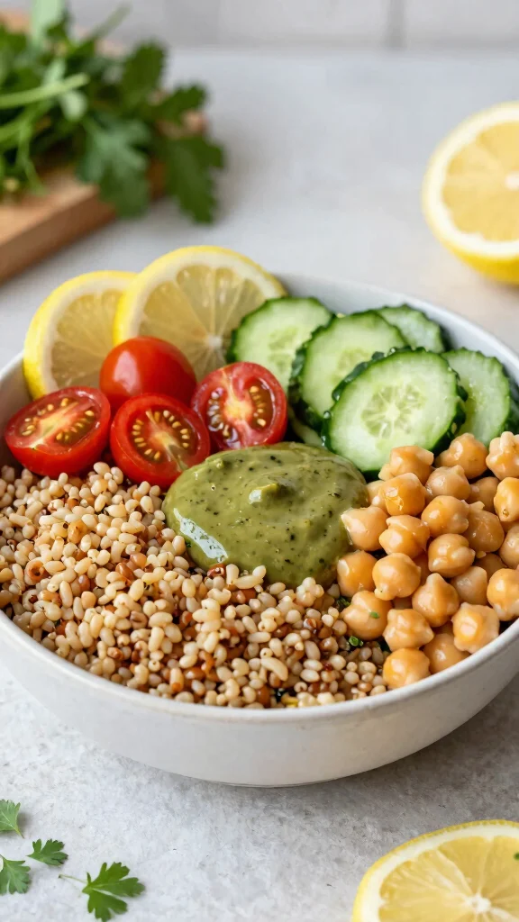19 Healthy Salad Recipes That Are Fresh, Colorful and Actually Satisfying - 7. Mediterranean Grain Bowl
