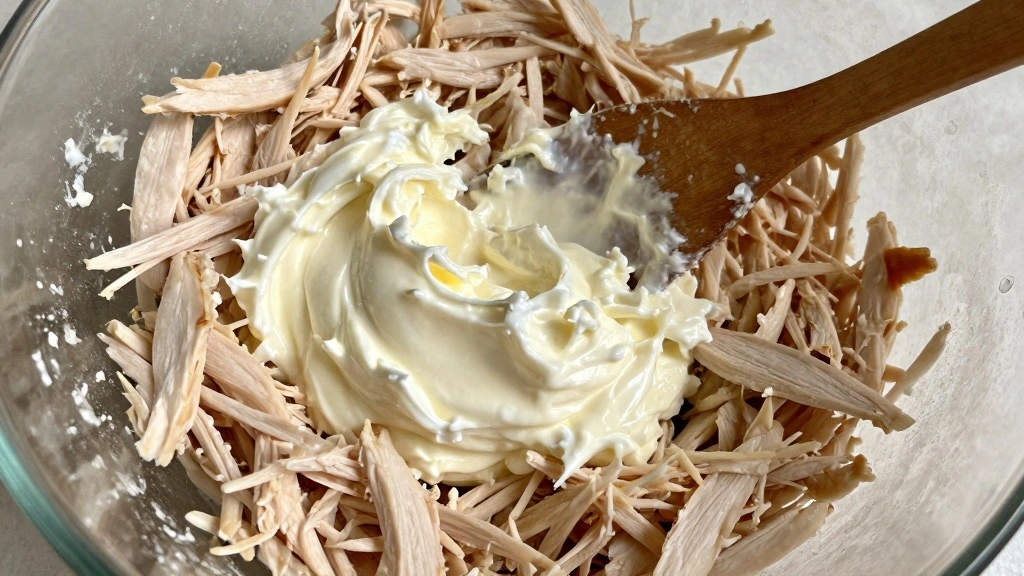 Buffalo Chicken Dip Crock Pot Recipe: Gooey, Spicy Crowd-Pleaser - Step 2: Combine Chicken and Cream Cheese