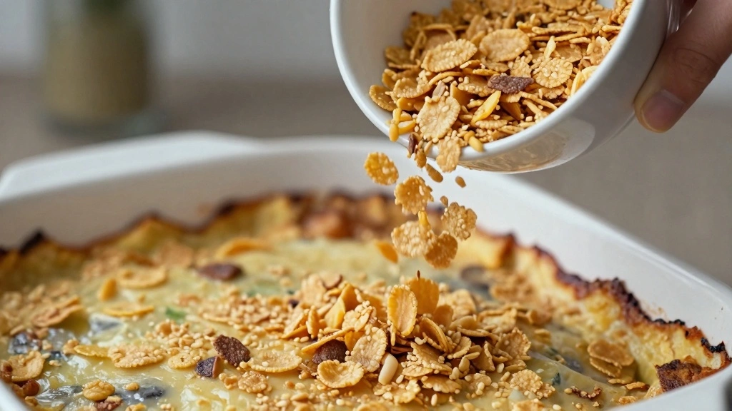 Hobo Casserole with Ground Beef: Cozy, Budget-Friendly Comfort Food - Step 6: Prepare the Cornflake Topping