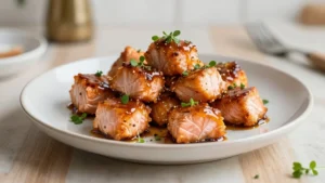Honey Glazed Salmon Bites: Sticky, Crispy, Bite-Sized Perfection