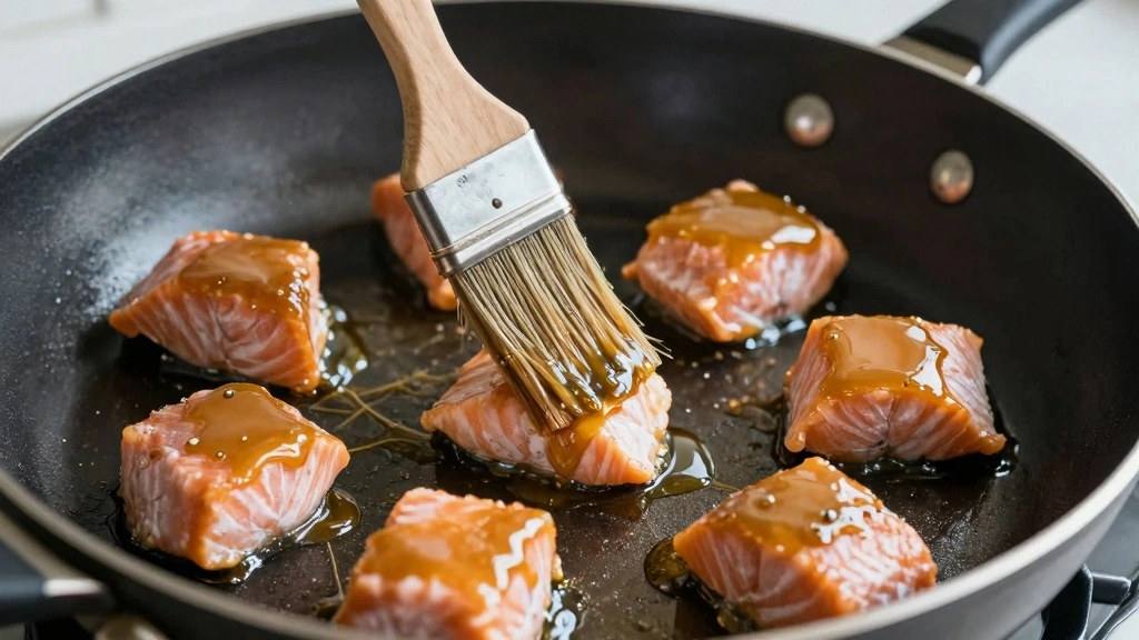 Honey Glazed Salmon Bites: Sticky, Crispy, Bite-Sized Perfection - Step 7: Apply the Glaze