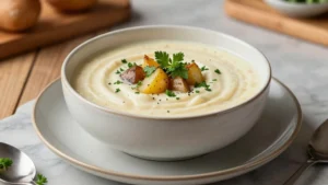 Loaded Baked Potato Soup: Thick, Creamy Bowl Topped Like a Steakhouse