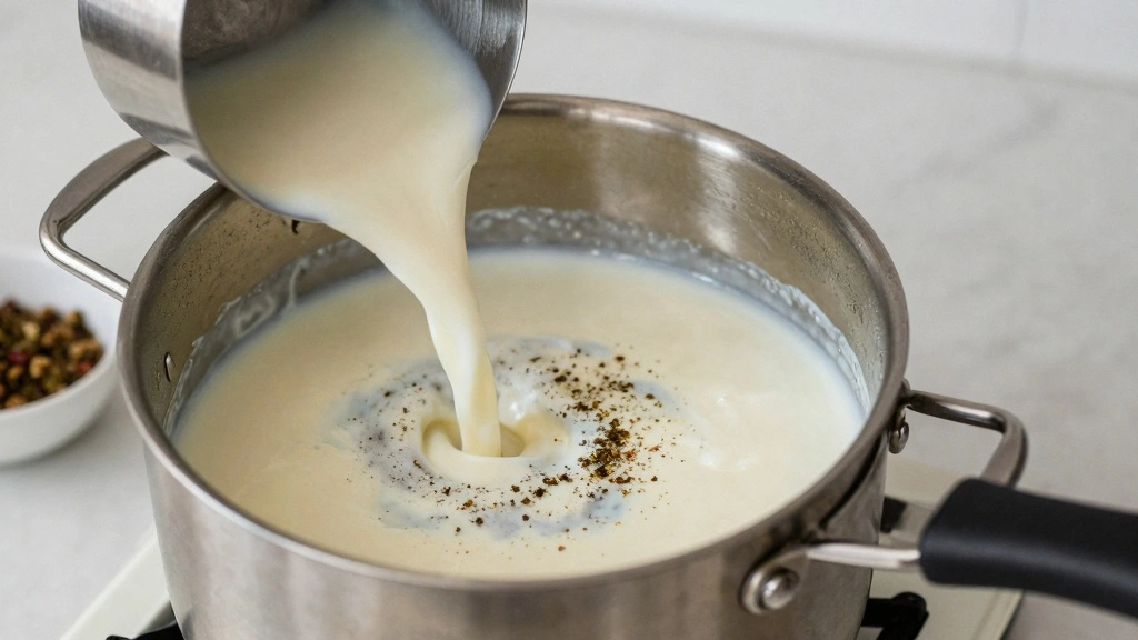 Loaded Baked Potato Soup: Thick, Creamy Bowl Topped Like a Steakhouse - Step 6: Incorporate Dairy