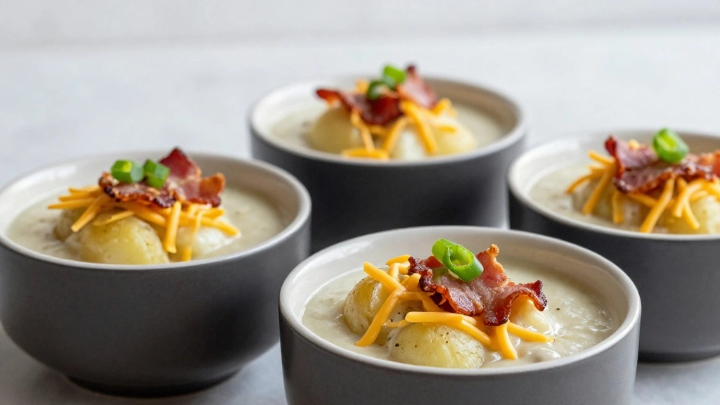 Loaded Baked Potato Soup: Thick, Creamy Bowl Topped Like a Steakhouse - Step 8: Serve and Garnish