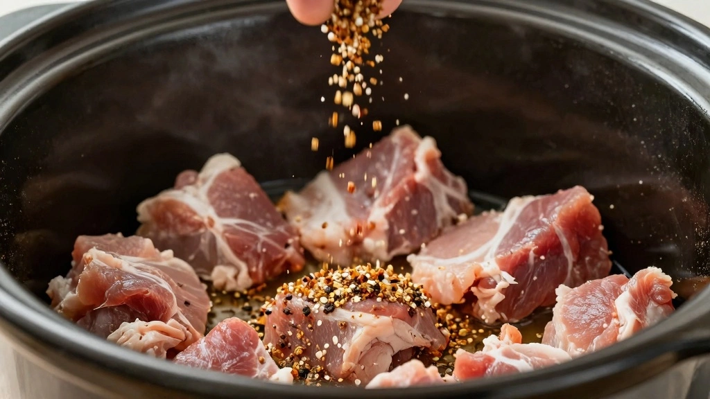 Pulled Pork Slow Cooker Recipe: Fall-Apart Tender Meat for Sandwiches & More - Step 4: Add Seasonings