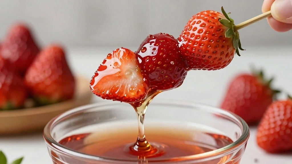 Tanghulu Recipe: Shiny Candied Fruit with the Perfect Glassy Crunch - Step 4: Dip the Fruit