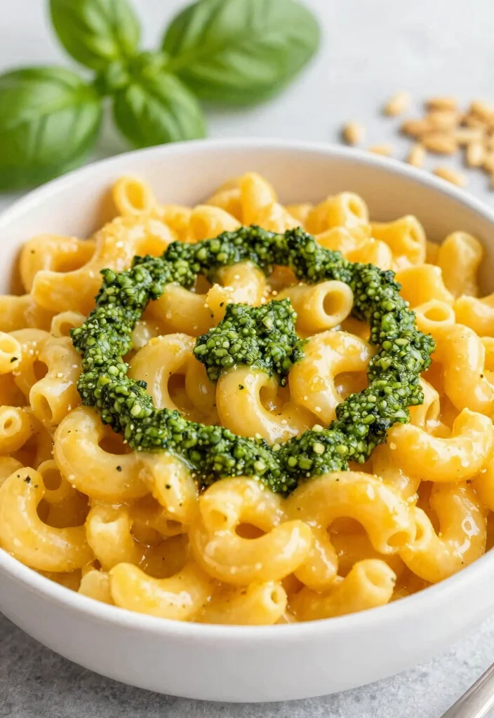 17 Butternut Squash Mac and Cheese Variations - 11. Butternut Squash Mac and Cheese with Pesto 1