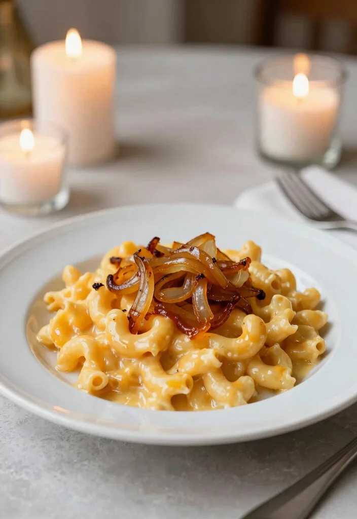 17 Butternut Squash Mac and Cheese Variations - 13. Butternut Squash Mac and Cheese with Caramelized Onions 1