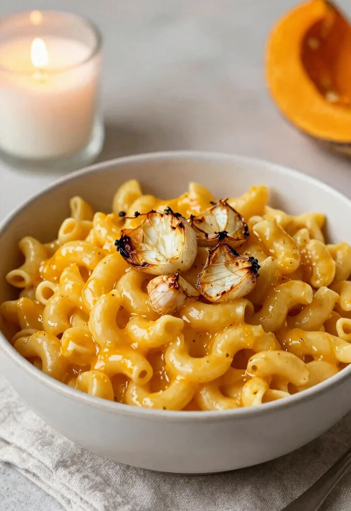 17 Butternut Squash Mac and Cheese Variations - 9. Butternut Squash Mac and Cheese with Garlic 1