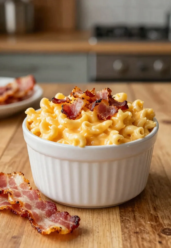 17 Cup Mac and Cheese Recipes for One - 6. Bacon and Cheddar Mac and Cheese 1