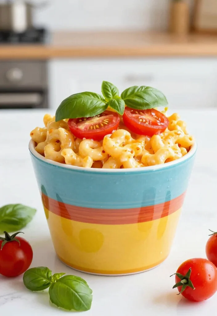 17 Cup Mac and Cheese Recipes for One - 9. Caprese Mac and Cheese 1