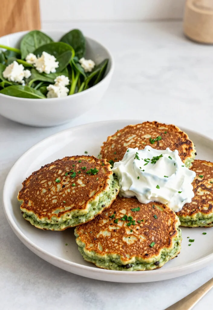 17 Easy Pancake Recipes With Only 3 Simple Ingredients - 17. Savory Feta and Spinach Pancakes 1