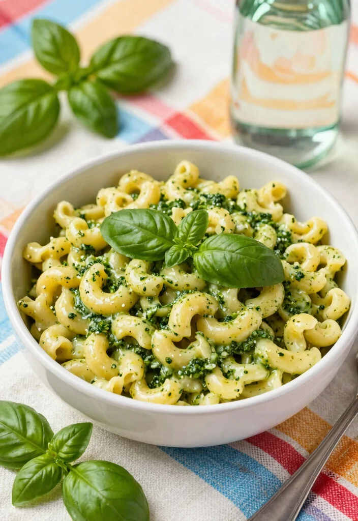 17 Gluten Free Mac and Cheese Recipes for Kids - 6. Pesto Mac and Cheese 1