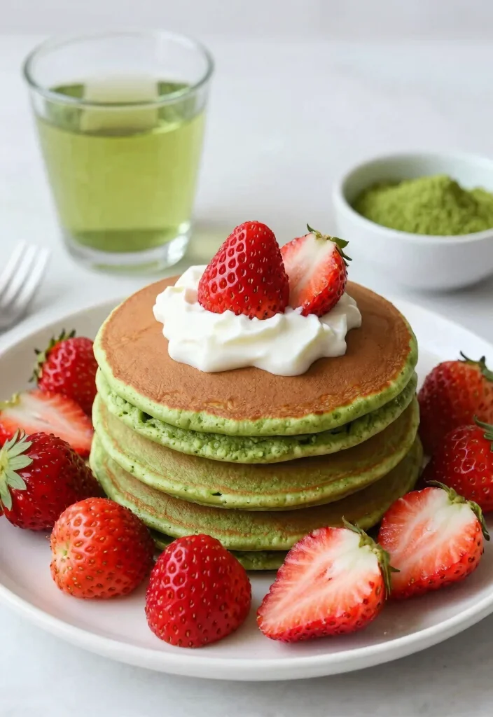 17 High Protein Pancake Recipes for Muscle Building Breakfasts - 11. Matcha Protein Pancakes 1