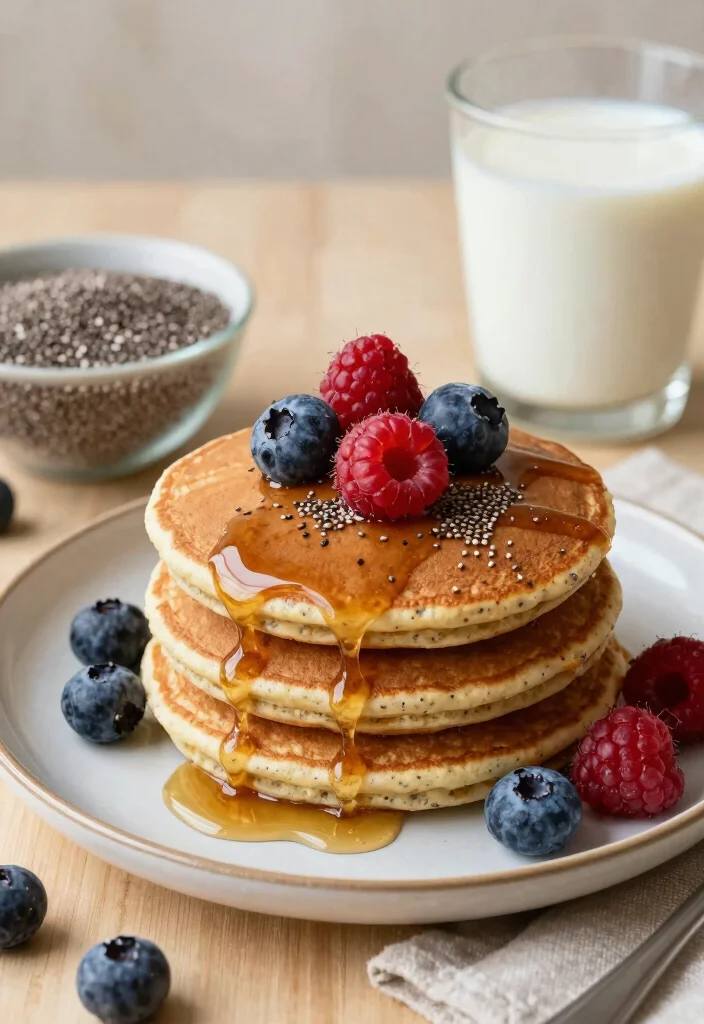 17 High Protein Pancake Recipes for Muscle Building Breakfasts - 7. Chia Seed Protein Pancakes 1