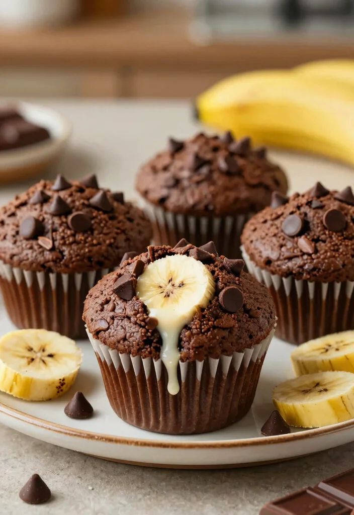17 Muffins Made From Pancake Mix for Quick and Easy Baking - 15. Chocolate Banana Pancake Mix Muffins 1