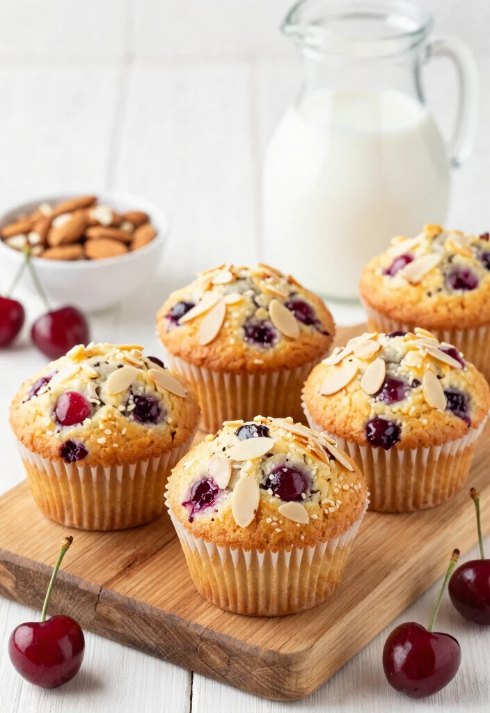 17 Muffins Made From Pancake Mix for Quick and Easy Baking - 9. Cherry Almond Pancake Mix Muffins 1