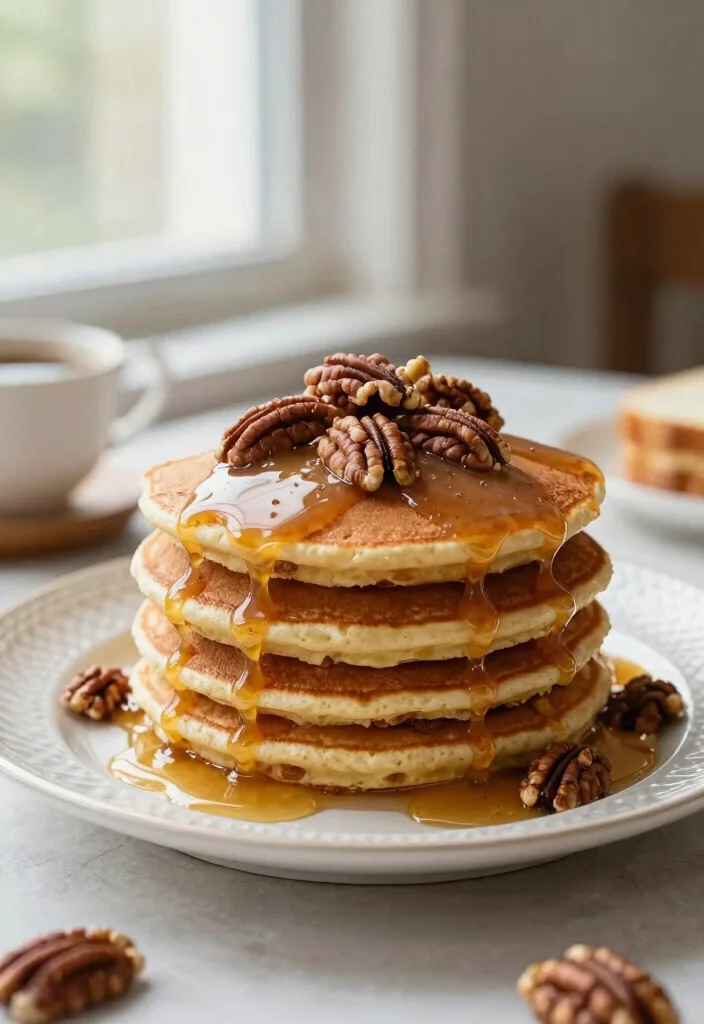 17 Pancake Recipes for One That Are Quick and No Waste - 13. Pecan Praline Pancakes 1